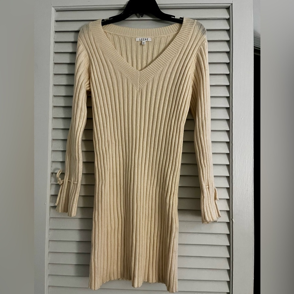 Forever 21 Leche Beige Sweater Dress